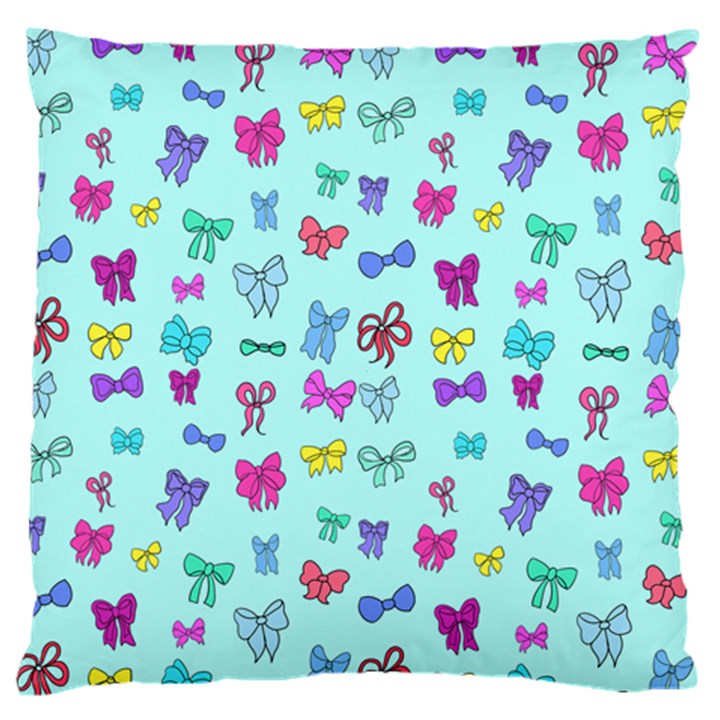 Bows on blue Standard Flano Cushion Case (One Side)