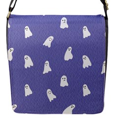 Ghost  Flap Closure Messenger Bag (s) by SychEva