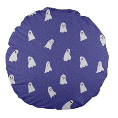 Ghost  Large 18  Premium Flano Round Cushions by SychEva