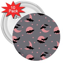 Bat 3  Buttons (10 Pack)  by SychEva