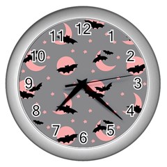 Bat Wall Clock (silver) by SychEva