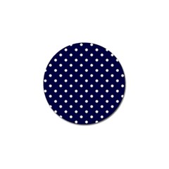 1950 Navy Blue White Dots Golf Ball Marker by SomethingForEveryone