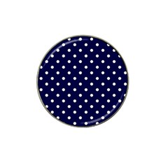 1950 Navy Blue White Dots Hat Clip Ball Marker (10 Pack) by SomethingForEveryone