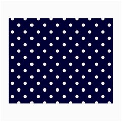 1950 Navy Blue White Dots Small Glasses Cloth by SomethingForEveryone