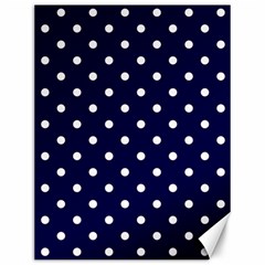 1950 Navy Blue White Dots Canvas 12  X 16  by SomethingForEveryone