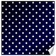 1950 Navy Blue White Dots Canvas 20  X 20  by SomethingForEveryone