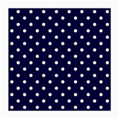 1950 Navy Blue White Dots Medium Glasses Cloth (2 Sides) by SomethingForEveryone