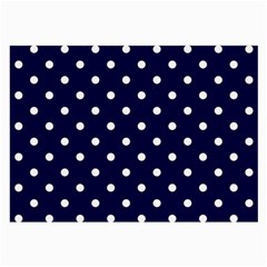 1950 Navy Blue White Dots Large Glasses Cloth (2 Sides) by SomethingForEveryone