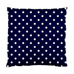 1950 Navy Blue White Dots Standard Cushion Case (one Side) by SomethingForEveryone