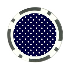 1950 Navy Blue White Dots Poker Chip Card Guard (10 Pack) by SomethingForEveryone