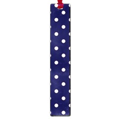 1950 Navy Blue White Dots Large Book Marks by SomethingForEveryone