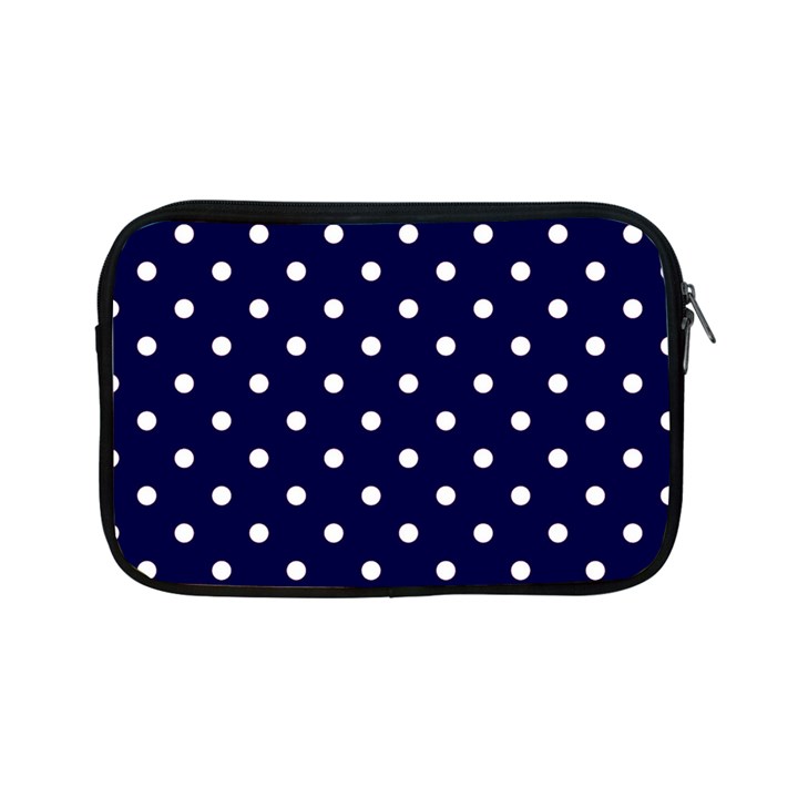 1950 Navy Blue White Dots Apple iPad Mini Zipper Cases