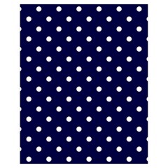 1950 Navy Blue White Dots Drawstring Bag (small) by SomethingForEveryone