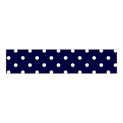 1950 Navy Blue White Dots Velvet Scrunchie by SomethingForEveryone