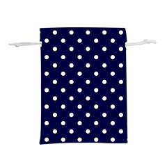 1950 Navy Blue White Dots Lightweight Drawstring Pouch (s) by SomethingForEveryone