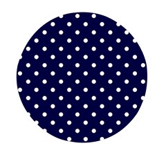 1950 Navy Blue White Dots Mini Round Pill Box (pack Of 3) by SomethingForEveryone