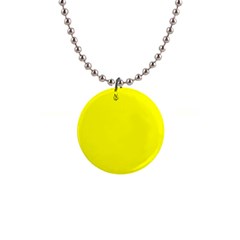 Yellow 1  Button Necklace by SomethingForEveryone