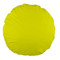 Yellow Large 18  Premium Round Cushions by SomethingForEveryone