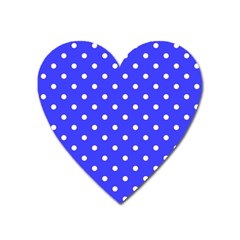 1950 Purple Blue White Dots Heart Magnet by SomethingForEveryone