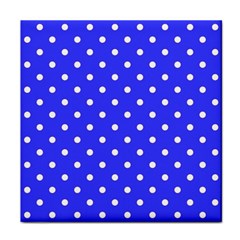 1950 Purple Blue White Dots Face Towel by SomethingForEveryone