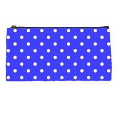 1950 Purple Blue White Dots Pencil Case by SomethingForEveryone