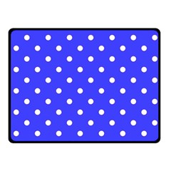 1950 Purple Blue White Dots Fleece Blanket (small) by SomethingForEveryone