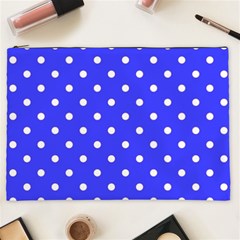 1950 Purple Blue White Dots Cosmetic Bag (xxl) by SomethingForEveryone