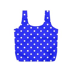 1950 Purple Blue White Dots Full Print Recycle Bag (s) by SomethingForEveryone