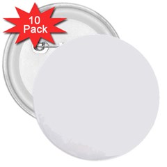 White 3  Buttons (10 Pack)  by SomethingForEveryone