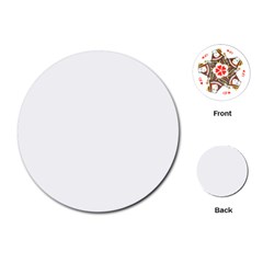 White Playing Cards Single Design (round) by SomethingForEveryone