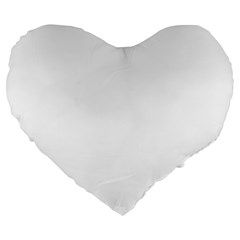 White Large 19  Premium Heart Shape Cushions by SomethingForEveryone