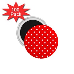 1950 Red White Dots 1 75  Magnets (100 Pack)  by SomethingForEveryone