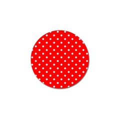 1950 Red White Dots Golf Ball Marker by SomethingForEveryone