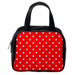 1950 Red White Dots Classic Handbag (one Side) by SomethingForEveryone