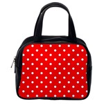 1950 Red White Dots Classic Handbag (One Side) Front