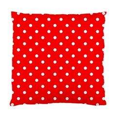 1950 Red White Dots Standard Cushion Case (one Side) by SomethingForEveryone