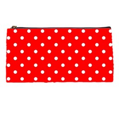 1950 Red White Dots Pencil Case by SomethingForEveryone