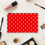 1950 Red White Dots Cosmetic Bag (Medium) Front