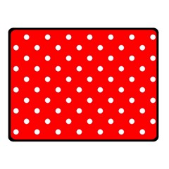 1950 Red White Dots Fleece Blanket (small) by SomethingForEveryone