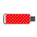 1950 Red White Dots Portable USB Flash (Two Sides) Front