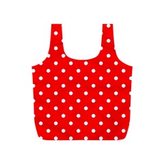 1950 Red White Dots Full Print Recycle Bag (s) by SomethingForEveryone