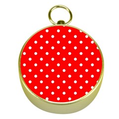 1950 Red White Dots Gold Compasses by SomethingForEveryone