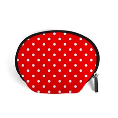 1950 Red White Dots Accessory Pouch (small) by SomethingForEveryone