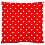 1950 Red White Dots Standard Flano Cushion Case (Two Sides) Front