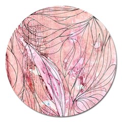 Flowing Petals Magnet 5  (round) by kaleidomarblingart