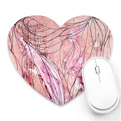 Flowing Petals Heart Mousepads by kaleidomarblingart