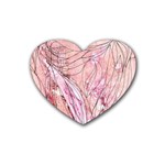 Flowing petals Rubber Coaster (Heart)  Front