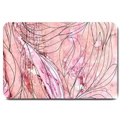 Flowing Petals Large Doormat  by kaleidomarblingart