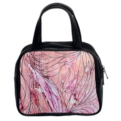 Flowing Petals Classic Handbag (two Sides) by kaleidomarblingart