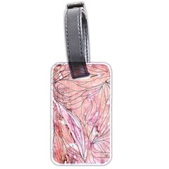 Flowing Petals Luggage Tag (two Sides) by kaleidomarblingart